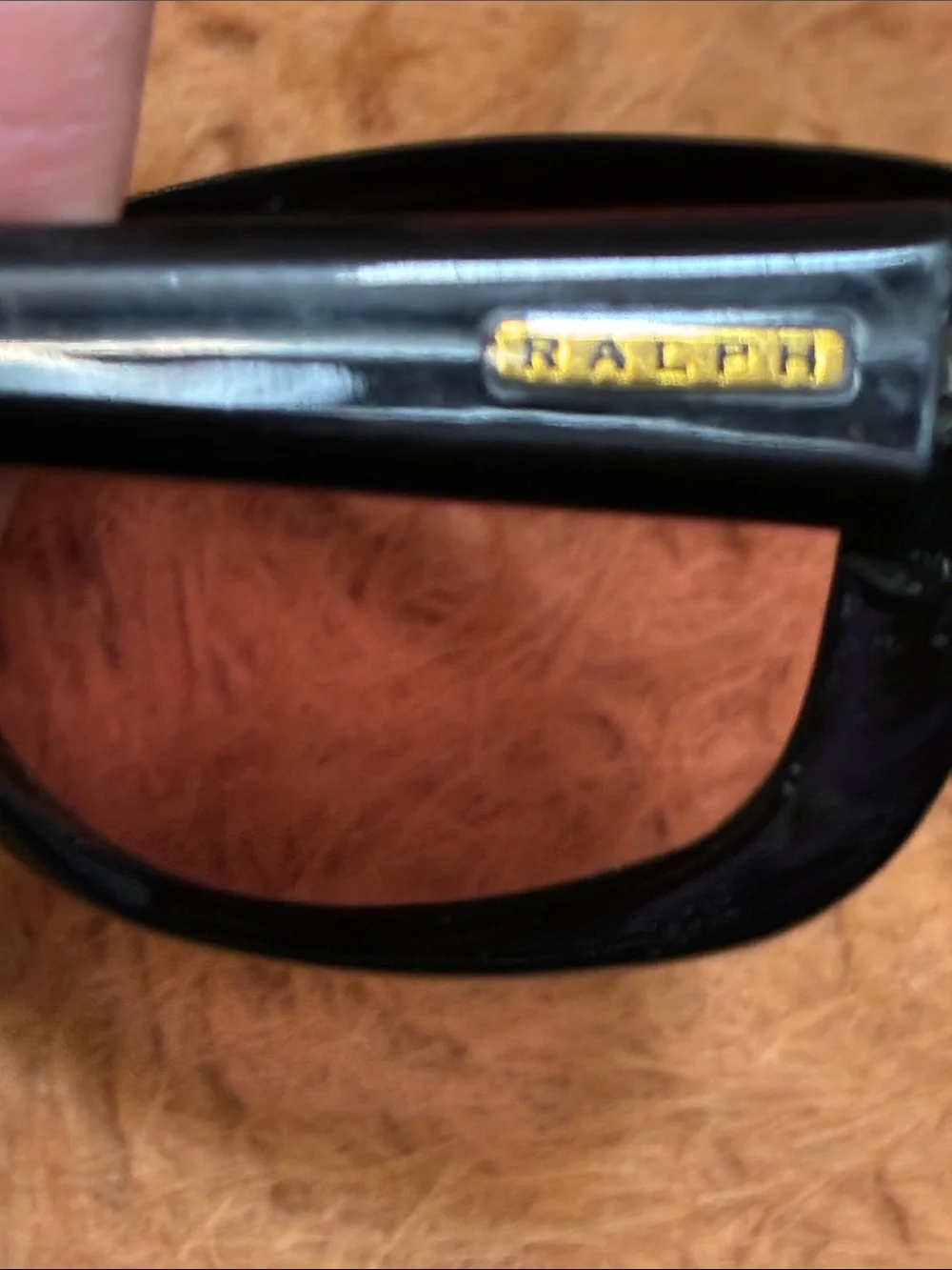 Ralph Lauren Black Cat-Eye Sunglasses with Rose-Tinted Lenses